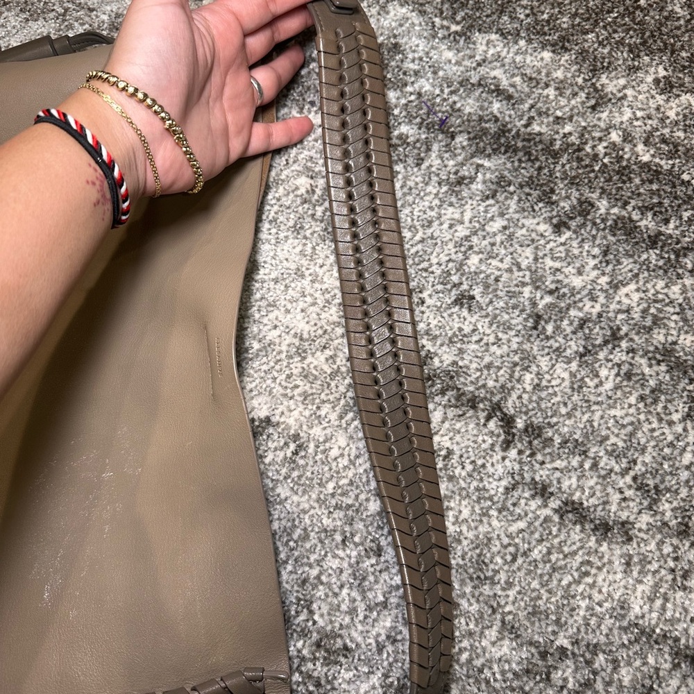 All Saints Taupe Shoulder Bag with Tassel - Picture 9 of 9